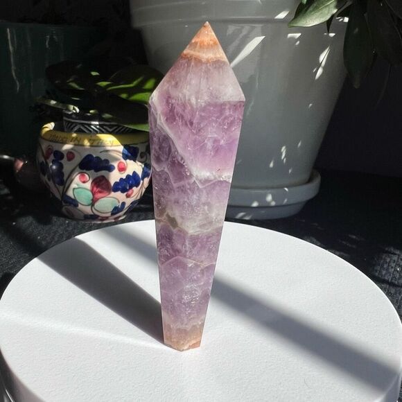 Amethyst Crazy Lace Agate Crystal Wand (#1) - Picture 4 of 13